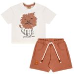 Camiseta c/ Bermuda em meia malha Leão - Up Baby