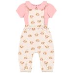 Jardineira c/ Body curto em suedine Cachorrinha - Up Baby