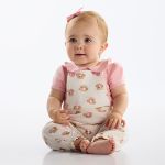 Jardineira c/ Body curto em suedine Cachorrinha - Up Baby