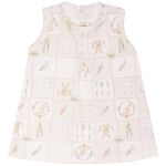 Body curto c/ Vestido em algodão egípcio Lavandas - Mini & Co.