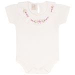Body curto c/ Vestido em algodão egípcio Lavandas - Mini & Co.