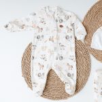Macacão longo c/ zíper em algodão egípcio Little Farm - Mini & Co.