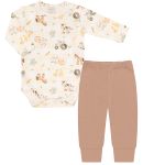 Body longo c/ Calça (Mijão) em algodão egípcio Little Farm - Mini & Co.
