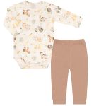 Body longo c/ Calça (Mijão) em algodão egípcio Little Farm - Mini & Co.