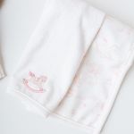 Kit com 2 toalhinhas de boca atoalhadas Provence Rosa - Mini & Co.
