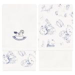Kit com 2 toalhinhas de boca atoalhadas Provence Marinho - Mini & Co.