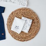 Kit com 2 toalhinhas de boca atoalhadas Provence Marinho - Mini & Co.