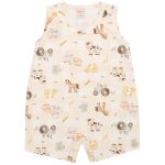 Macacão regata c/ Babador Bandana em algodão egípcio Little Farm - Mini & Co.