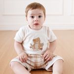 Body curto c/ Short em algodão egípcio Forest - Mini & Co