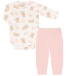 Body longo c/ Calça (Mijão) em algodão egípcio Ursas & Flores - Mini & Co.