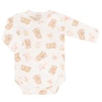 Body longo c/ Calça (Mijão) em algodão egípcio Ursas & Flores - Mini & Co.