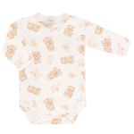 Body longo c/ Calça (Mijão) em algodão egípcio Ursas & Flores - Mini & Co.