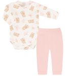 Body longo c/ Calça (Mijão) em algodão egípcio Ursas & Flores - Mini & Co.