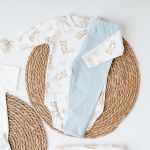 Body longo c/ Calça (Mijão) em algodão egípcio Ursinho Vintage - Mini & Co.