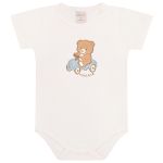 Body curto c/ Short em algodão egípcio Ursinho Vintage Xadrez - Mini & Co