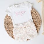 Body curto c/ Short babadinhos em algodão egípcio Passarinhos - Mini & Co.