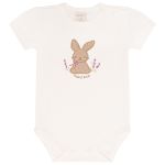 Body curto c/ Short em algodão egípcio Lavandas - Mini & Co.