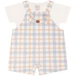 Jardineira c/ Body curto em algodão egípcio Ursinho Vintage - Mini & Co.