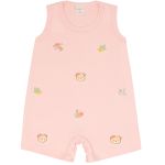 Macacão regata em algodão egípcio Ursas & Flores Rosa - Mini & Co.