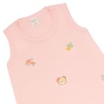 Macacão regata em algodão egípcio Ursas & Flores Rosa - Mini & Co.