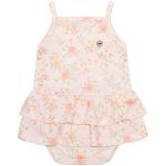 Body Vestido Alça em algodão egípcio Ursas & Flores Rosa - Mini & Co.