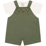 Jardineira c/ Body curto em algodão egípcio Savana - Mini & Co.