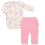 Body longo c/ Calça (Mijão) em algodão egípcio Passarinhos - Mini & Co.