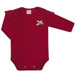 Body longo c/ Calça (Mijão) em ribana Cerejinhas - Mini & Co.