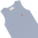 Body regata em algodão egípcio Azul Niagara - Mini & Co.