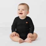 Body longo em algodão egípcio Preto - Mini & Co.