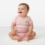 Shorts em algodão egípcio Rosa Antigo - Mini & Co.