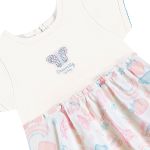 Body Vestido em suedine Jardim Rosa - Up Baby