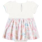 Body Vestido em suedine Jardim Rosa - Up Baby