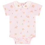 Body curto c/ Short em suedine Ursinha Rosa - Up Baby