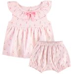 Vestido com Calcinha em suedine Ursinha Rosa - Up Baby