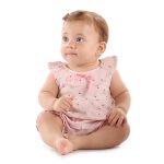 Vestido com Calcinha em suedine Ursinha Rosa - Up Baby