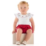Body curto c/ Short em suedine Cerejinhas - Up Baby