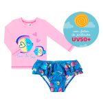 Conjunto de banho Peixinhos: Camiseta Surfista + Calcinha - Tip Top