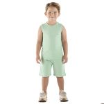 Regata em meia malha Verde Pastel - Up Baby
