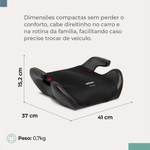 Booster Assento Elevatório Andiamo Cinza 15-36kg Grupos 2 e 3 - Infanti