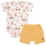 Body curto c/ Short em algodão egípcio Savana - Mini & Co