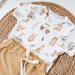 Body curto c/ Short em algodão egípcio Savana - Mini & Co