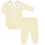 Body longo golinha c/ Calça (Mijão) em algodão egípcio Little Farm - Mini & Co.