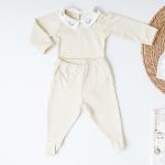 Body longo golinha c/ Calça (Mijão) em algodão egípcio Little Farm - Mini & Co.
