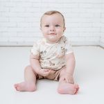 Macacão curto em algodão egípcio Little Farm - Mini & Co.