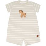Macacão curto em algodão egípcio Little Farm Listrado - Mini & Co.