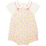 Jardineira c/ Body curto em suedine Estrelinhas - Up Baby
