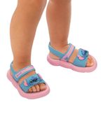 Sandália Stitch Disney Pump Puff Azul e Rosa - Grendene Kids