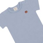 Body curto em algodão egípcio Azul Niagara - Mini & Co.