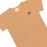 Body curto em algodão egípcio Caramelo - Mini & Co.